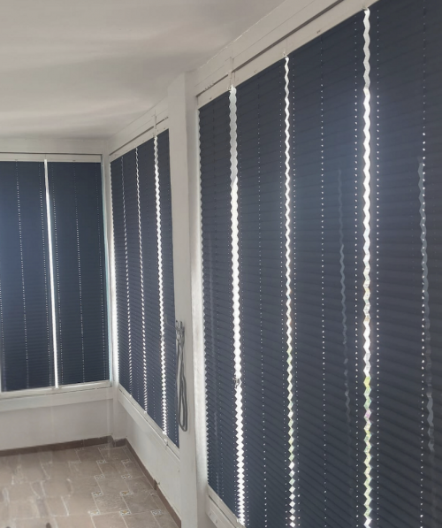 cortinas plisadas en cortinas de cristal